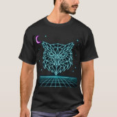 Neon Owl Synthwave - Retro Night Watcher Tee (Vorderseite)