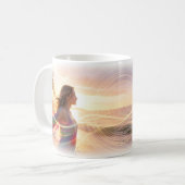 Neon-Ozean-Dreamwave-Tasse Kaffeetasse (Vorderseite Links)
