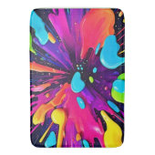 Neon Paint Burst Art Badematte (Vorderseite Vertikal)