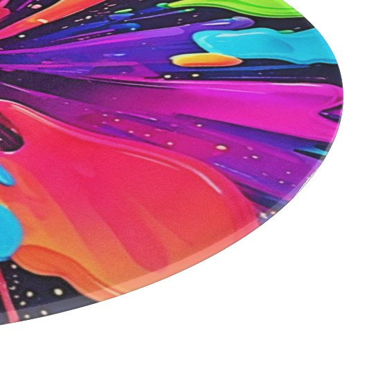 Neon Paint Burst Art Schneidebrett (Ecke)
