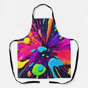 Neon Paint Burst Art Schürze