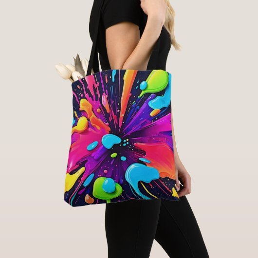 Neon Paint Burst Art Tasche (Von Nahem)