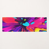 Neon Paint Burst Art Yogamatte (Rückseite (Horizontal))