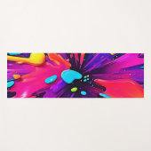 Neon Paint Burst Art Yogamatte (Vorderseite (Horizontal))