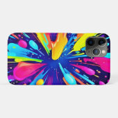Neon Paint Explosion auf dunkler Leinwand Case-Mate iPhone Hülle (Rückseite (Horizontal))