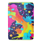 Neon Paint Explosion Badematte (Vorderseite Vertikal)