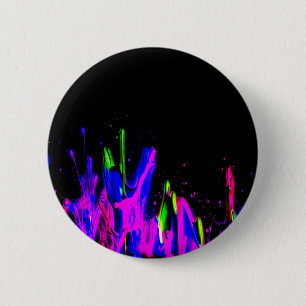 Neon Paint Splash farbenfroh. PERSÖNLICH Button