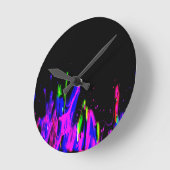 Neon Paint Splash farbenfroh.  PERSÖNLICH Runde Wanduhr (Winkel)