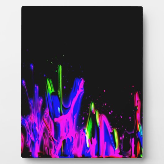 Neon Paint Splash farbig. Personalisiere es Fotoplatte (Vorderseite)