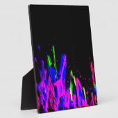 Neon Paint Splash farbig. Personalisiere es Fotoplatte (Seite)