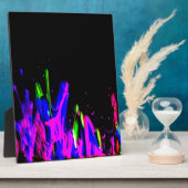 Neon Paint Splash farbig. Personalisiere es Fotoplatte (Seite)