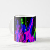 Neon Paint Splash farbig. Personalisiere es Kaffeetasse (Vorderseite Links)