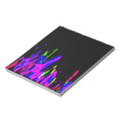 Neon Paint Splash farbig. Personalisiere es Notizblock (Rotiert)