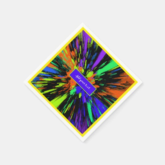 Neon Paint Splash Serviette (Ecke)