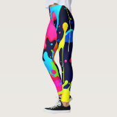 Neon Paint Splash Tropfen Chaos Leggings (Links)
