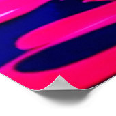 Neon Paint Splash Tropfen Chaos Poster (Ecke)