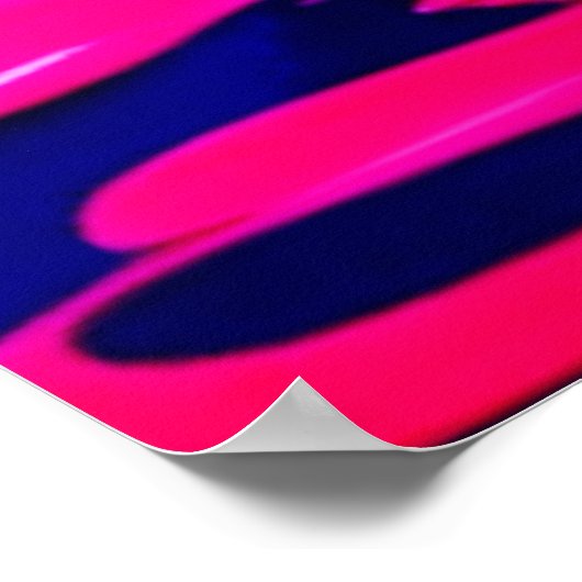 Neon Paint Splash Tropfen Chaos Poster (Ecke)