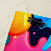 Neon Paint Splash Tropfen Chaos Strandtuch (Beispiel)