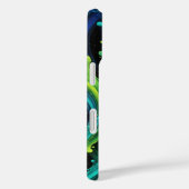 Neon Paint Splashes auf schwarz Case-Mate iPhone Hülle (Rückseite / Rechts)