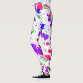 Neon Paint Splatter Purple Green Fuchsia Leggings (Links)