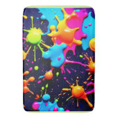 Neon Paint Spritzer Abstrakt Art Badematte (Vorderseite Vertikal)