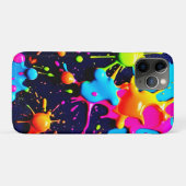 Neon Paint Spritzer Abstrakt Art Case-Mate iPhone Hülle (Rückseite (Horizontal))