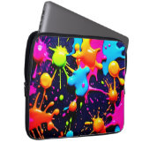 Neon Paint Spritzer Abstrakt Art Laptopschutzhülle (Vorne Rechts)