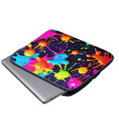 Neon Paint Spritzer Abstrakt Art Laptopschutzhülle (Vorne Knopf)