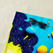Neon Paint Spritzer Abstrakt Art Strandtuch (Beispiel)
