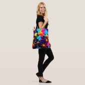 Neon Paint Spritzer Abstrakt Art Tasche (Am Model)
