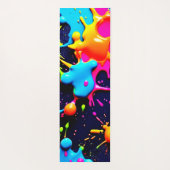 Neon Paint Spritzer Abstrakt Art Yogamatte (Rückseite)