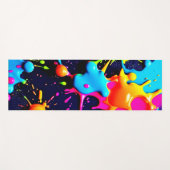 Neon Paint Spritzer Abstrakt Art Yogamatte (Vorderseite (Horizontal))