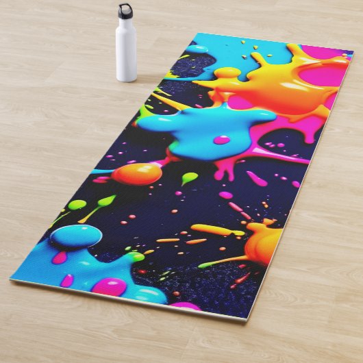 Neon Paint Spritzer Abstrakt Art Yogamatte (Beispiel)