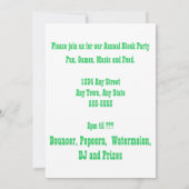 Neon Paint Spritzer, Blockierung der Party Einladu Einladung (Rückseite)