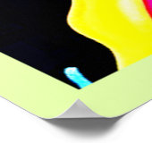 Neon Paint Spritzer Design Poster (Ecke)