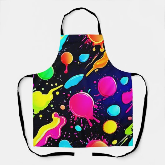 Neon Paint Spritzer Design Schürze (Vorderseite)