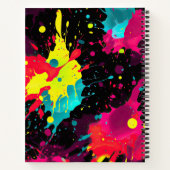 Neon Paint Spritzer-KomprimierungsNotebook Notizblock (Rückseite)