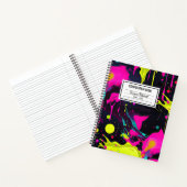 Neon Paint Spritzer-KomprimierungsNotebook Notizblock (Innenseite)