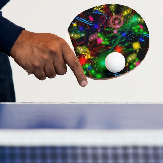 Neon Paint Spritzer Lights Wirbel Stars Tischtennis Schläger (InSitu)