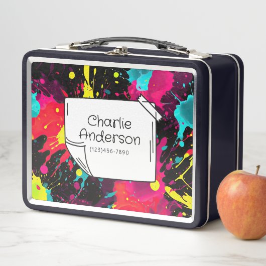 Neon Paint Spritzer Lunch Box (Beispiel)