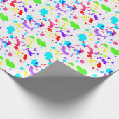 Neon Paint Spritzer Wasserfarben Imitate glühen Geschenkpapier (Ecke)