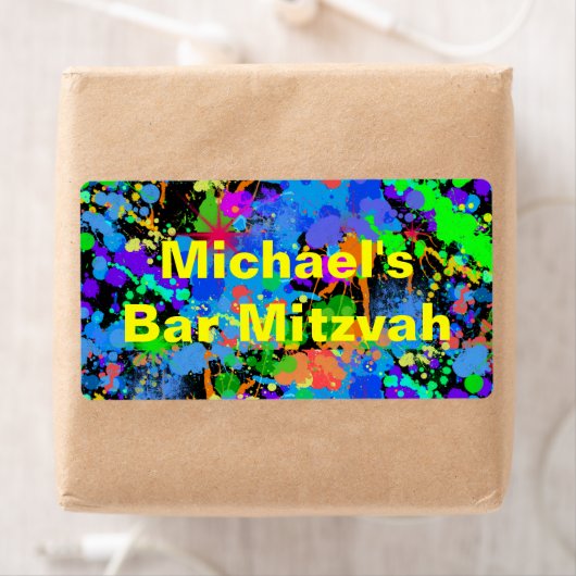 Neon Paint Spritzer Water Labels (Insitu)