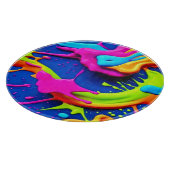 Neon Paint Tropfen Art Schneidebrett (Ecke)