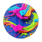 Neon Paint Tropfen Art Schneidebrett (Vorderseite)