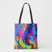 Neon Paint Tropfen Art Tasche (Vorderseite)
