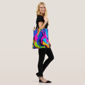 Neon Paint Tropfen Art Tasche (Am Model)