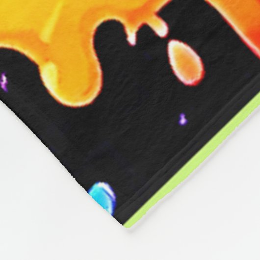 Neon Paint Tropfens Design Fleecedecke (Ecke)