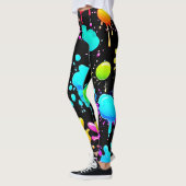 Neon Paint Tropfens Design Leggings (Links)
