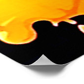 Neon Paint Tropfens Design Poster (Ecke)