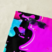 Neon Paint Tropfens Design Strandtuch (Beispiel)